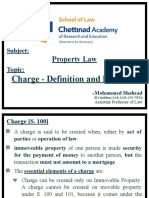 Property Law - Charge - Definition and Elements