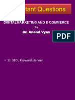 Digitalmarketing and E-Commerce By: Dr. Anand Vyas