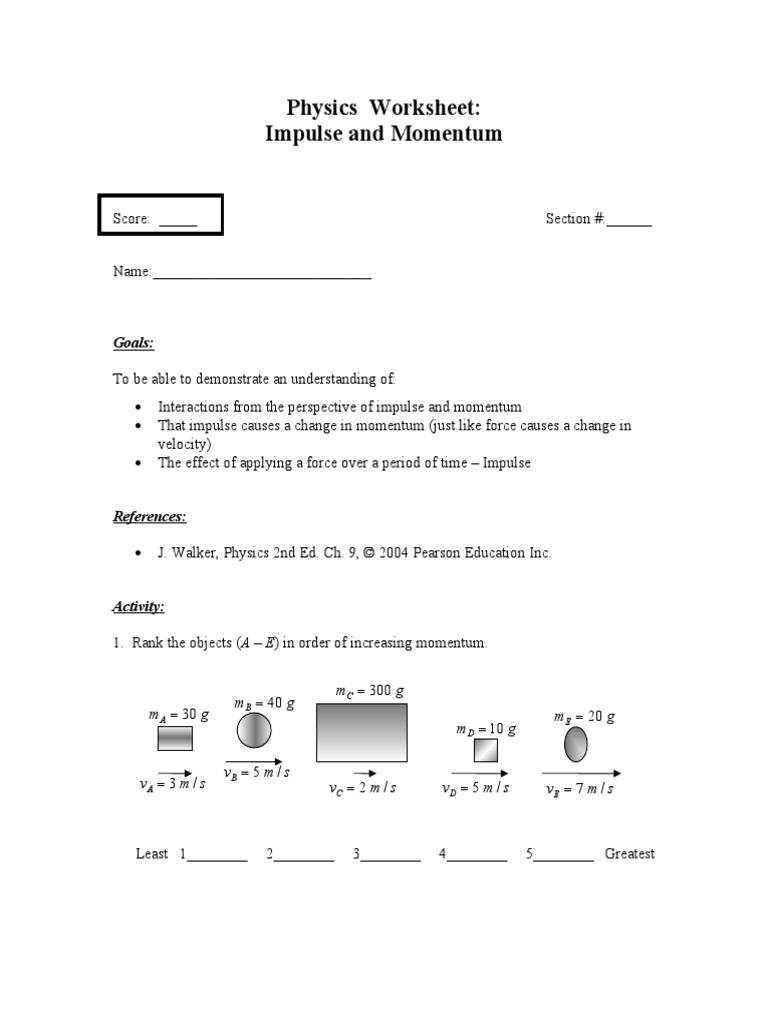 Impulse and Momentum-1 | PDF | Force | Momentum