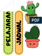 Jadwal Pelajaran Versi Kaktus