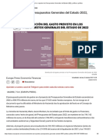 Así Se Reparten Los Presupuestos Generales Del Estado 2022, Política A Política