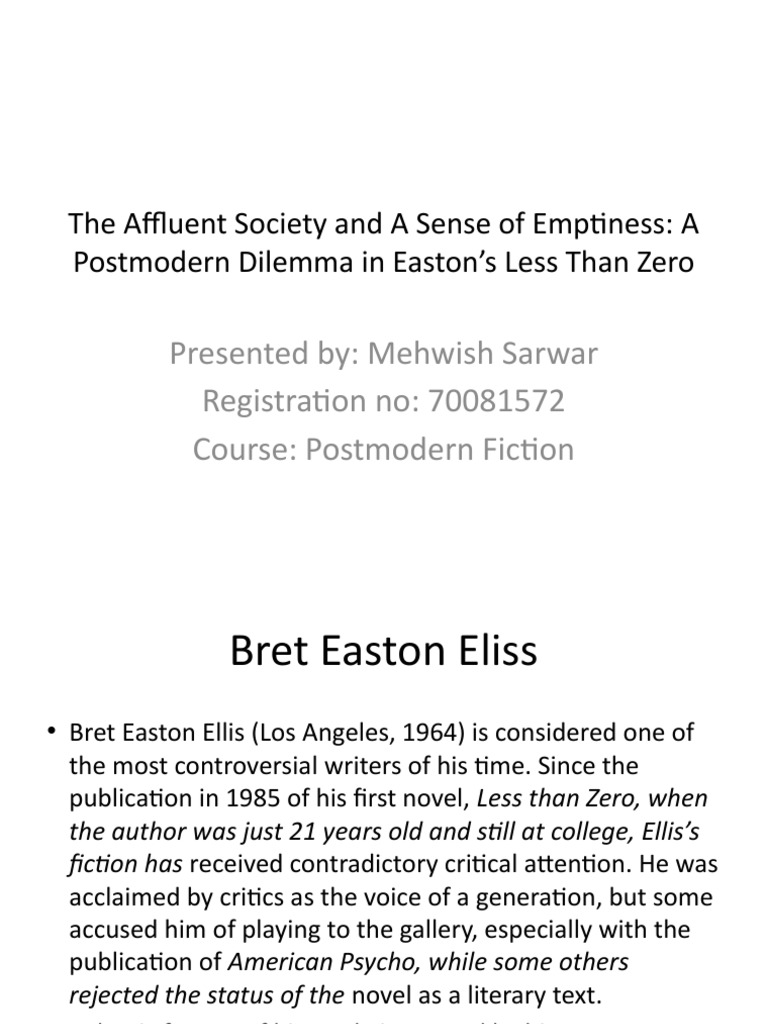 The Affluent Society and A Sense of Emptiness PDF Consumerism