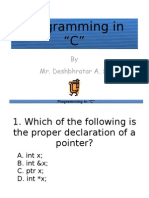 QUIZ Programming in C