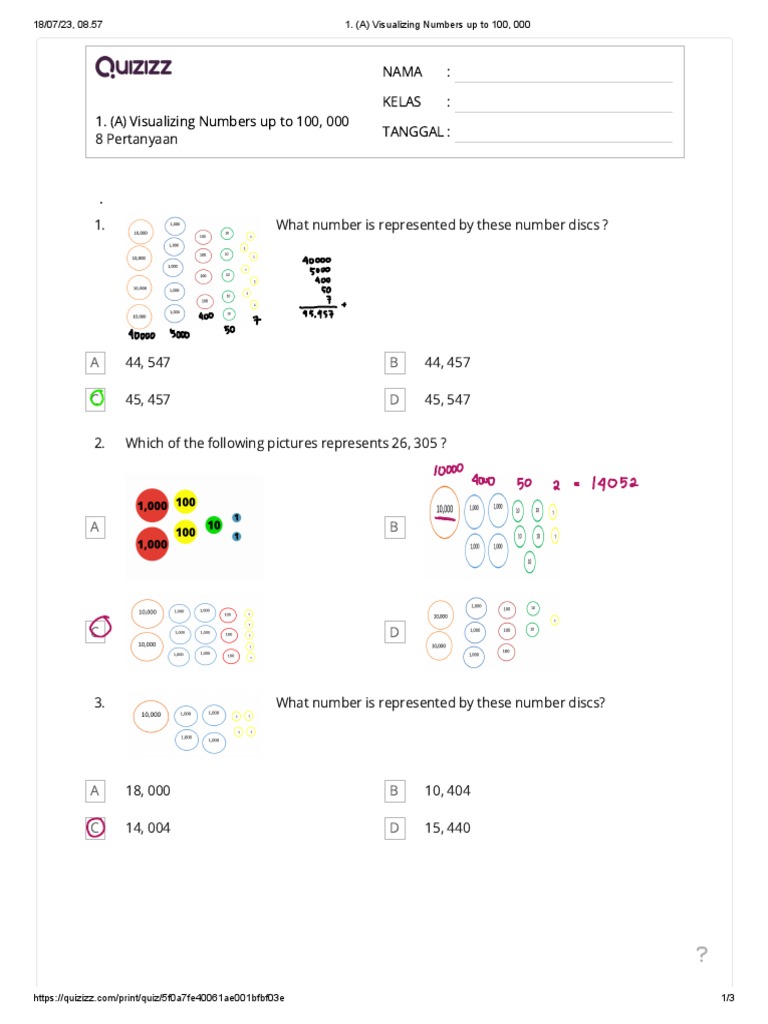 Pre test counting to 100 000 pdf