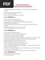 Linux File System - Ext2 Vs Ext3 Vs Ext4 Vs XFS