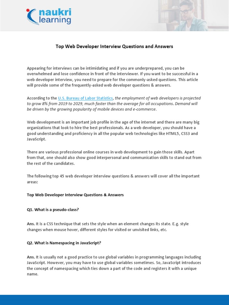 Top web developer interview questions and answers pdf html element