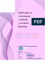 Report On Environment, Social and Governance Reporting