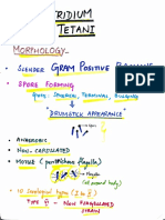 Clostridium Tetani Notes