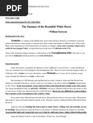 1. the Summer of the Beautiful White Horse