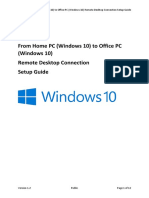 Windows 10 To Windows 10 Remote Desktop Connection Setup Guide v1.2 1