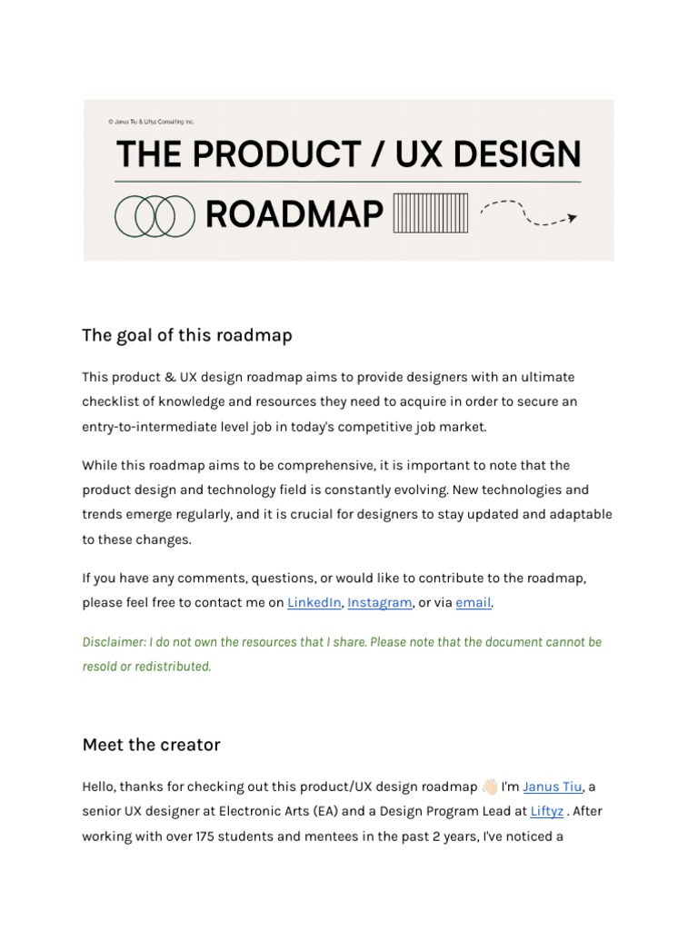 Essential UX Design Roadmap Guide | PDF | Usability | User Experience