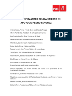 Listado Firmantes Manifiesto PSOE