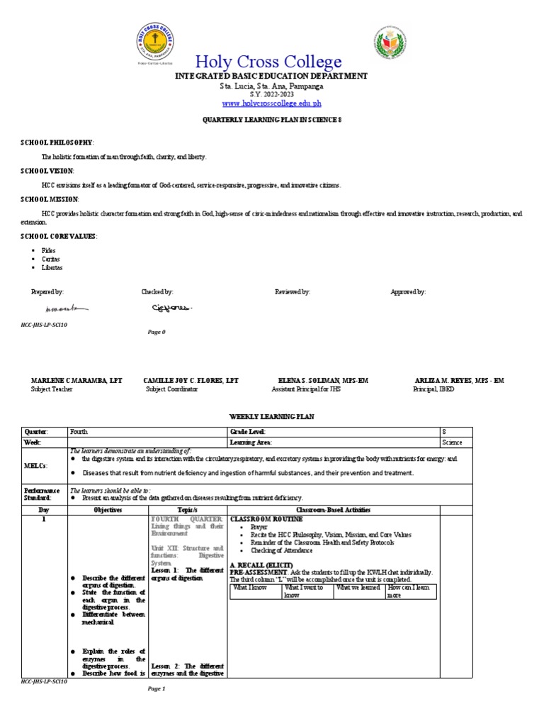 Quarterly Learning Plan 2nd Quarter | PDF | Tropical Cyclones ...