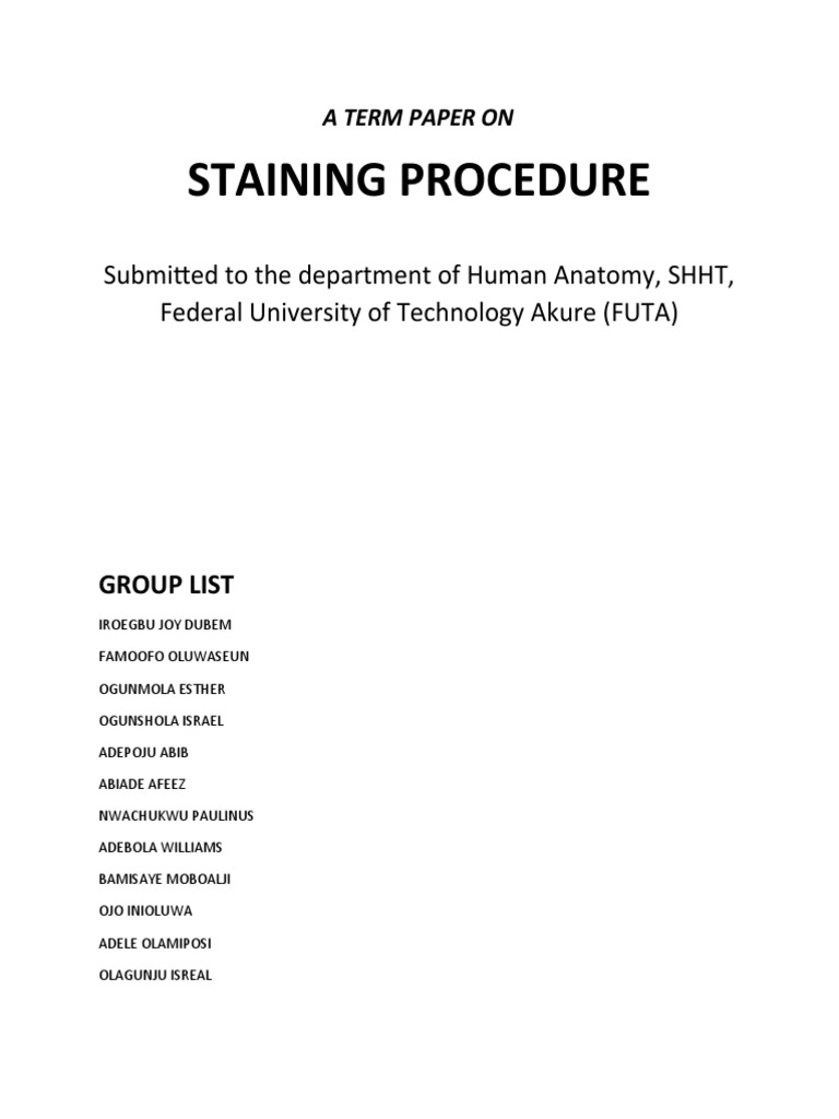 STAINING | PDF | Staining | Immunohistochemistry