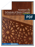 Schedule of Bank Charges January June 2022