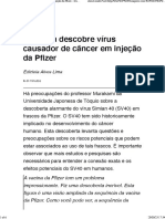 Cientista Descobre Vírus Causador de Câncer em Injeção Da Pfizer - Duna Press Jornal e Magazine