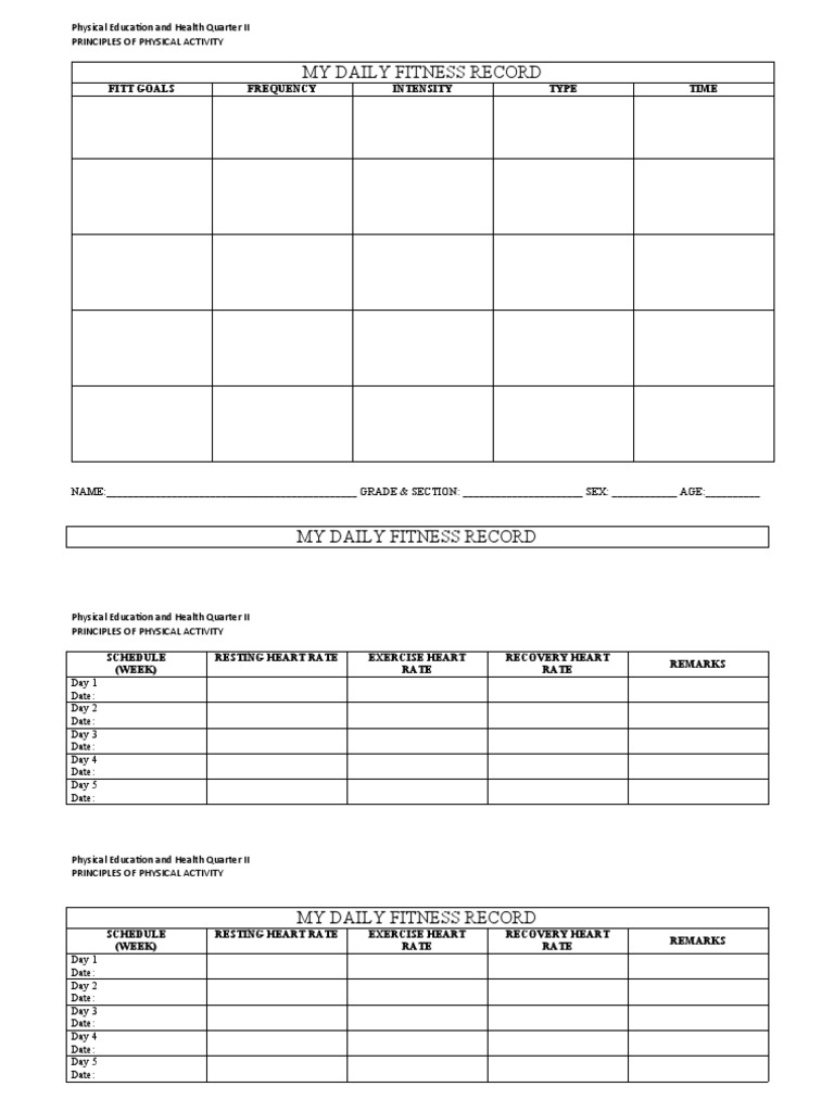 MY DAILY FITNESS RECORD by Ms. Sharie Faith Q. Binas PDF