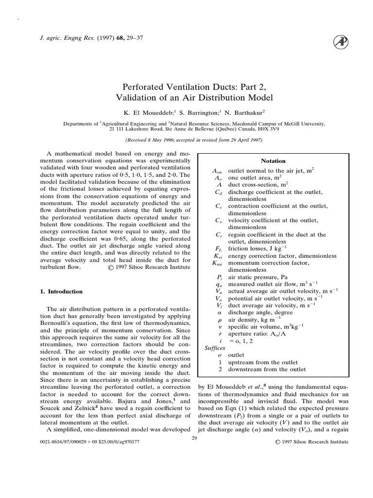 Perforated Air Calculation Part 2 PDF Fluid Dynamics Friction