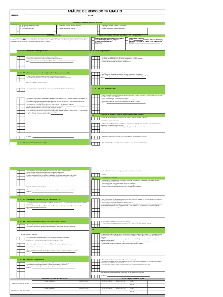 Análise de Risco no Trabalho: Medidas e Controle | PDF | Desperdício ...
