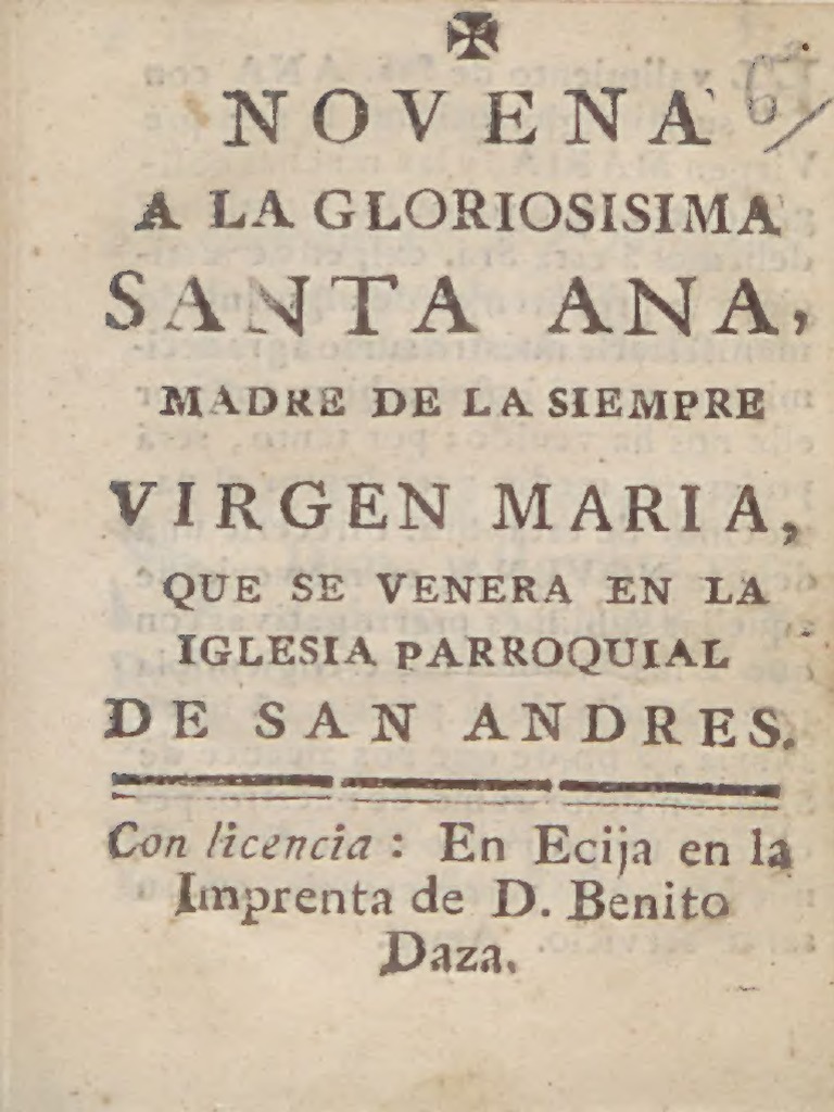 Novena a Santa Ana: Oraciones Diarias | PDF | María, madre de Jesús ...