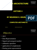 Lecture 4 - Computer Arithmetic