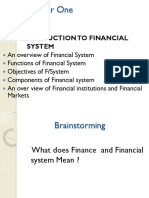 Chapter One and Three Introduction To Financial System and Financial
