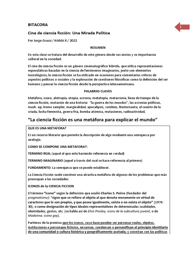 4 - Ciencia Ficción, Una Mirada Política. | PDF | HG Wells