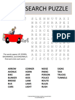 City Traffic Word Search Puzzle File