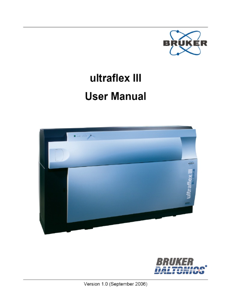 Bruker Ultraflex III User Manual Manualzz PDF