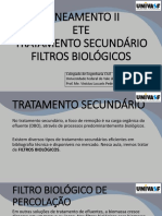 Ete - Tratamento Secundário - Filtros Aeróbios