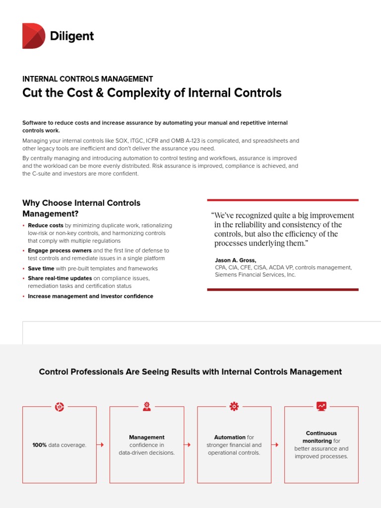 Product Sheet - Internal Controls Management | PDF | Systems ...
