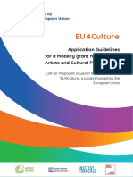 Eu4culture Application Guidelines of 4th Call For Mobilities