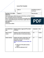 Lesson Plan Parts of Flower