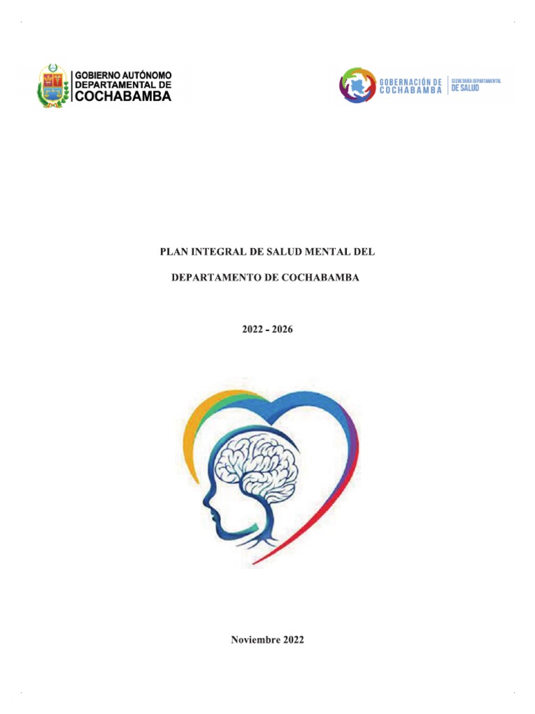 Plan Integral de Salud Mental Cochabamba 2022-2026 | PDF | Hospital ...