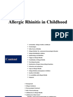 Allergic Rhinitis in Childhood