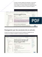 Navegación Por Las Secciones de Un Artículo