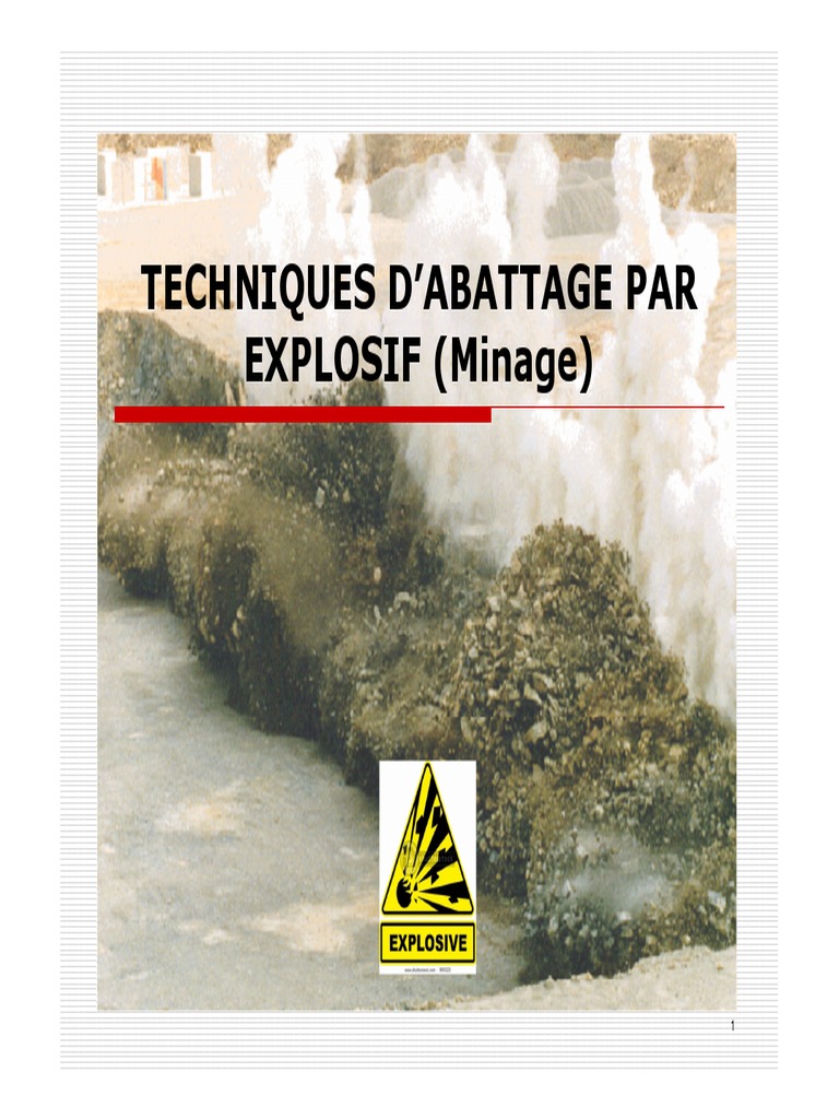 Techniques d'Abattage par Explosif | PDF | Matériaux | Sciences physiques
