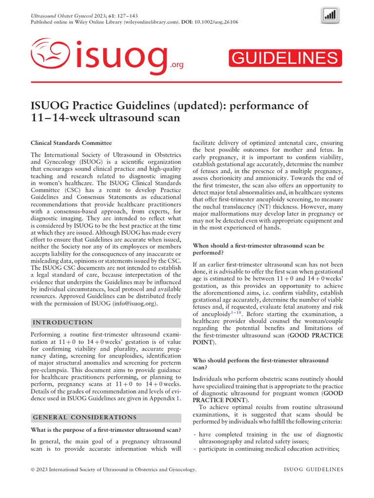 Isuog Practice Guidelines Small For Gestational Age