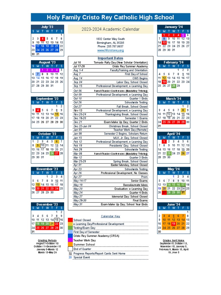 20232024 Academic Calendar PDF Academia Social Institutions
