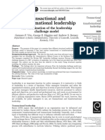 Transactional and Transformational Leadership An Examination of The Leadership Challenge Model
