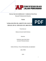 Tesis - Legalización Aborto - Violación Sexual - Lima