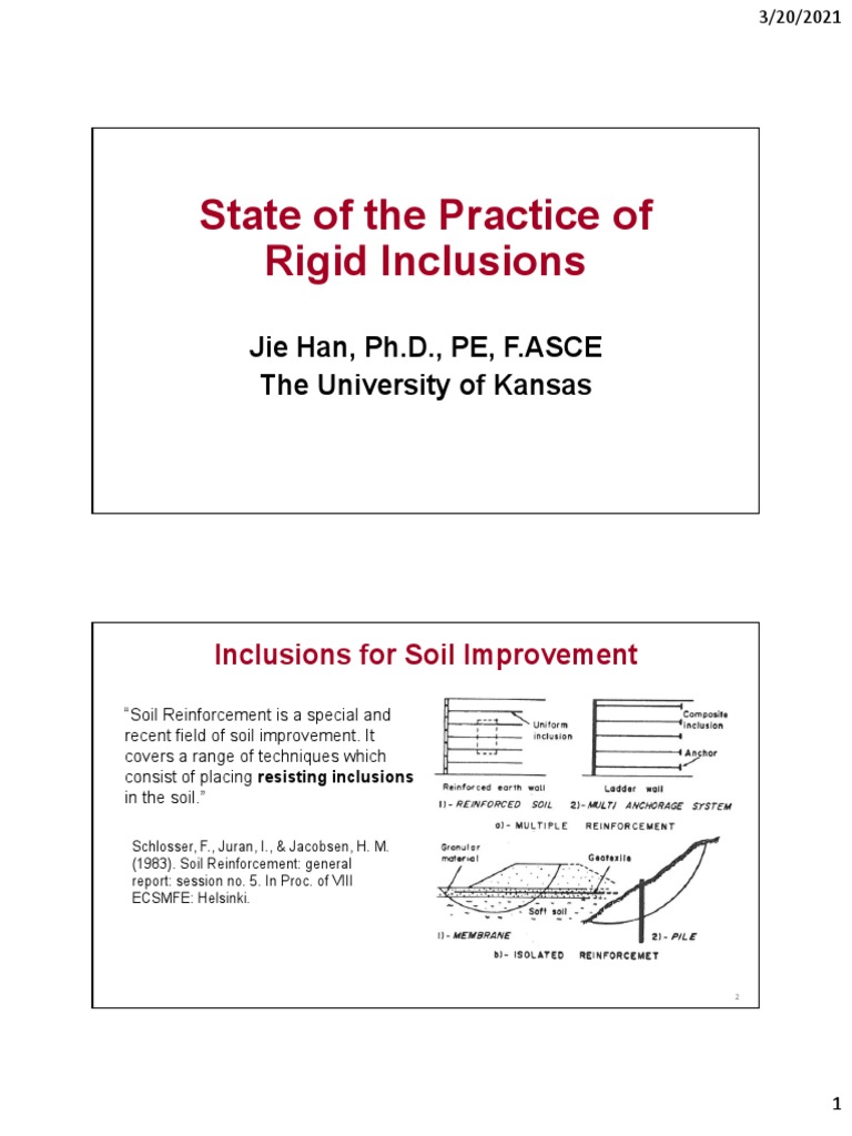 Rigid Inclusions for Soil Improvement | PDF | Deep Foundation ...