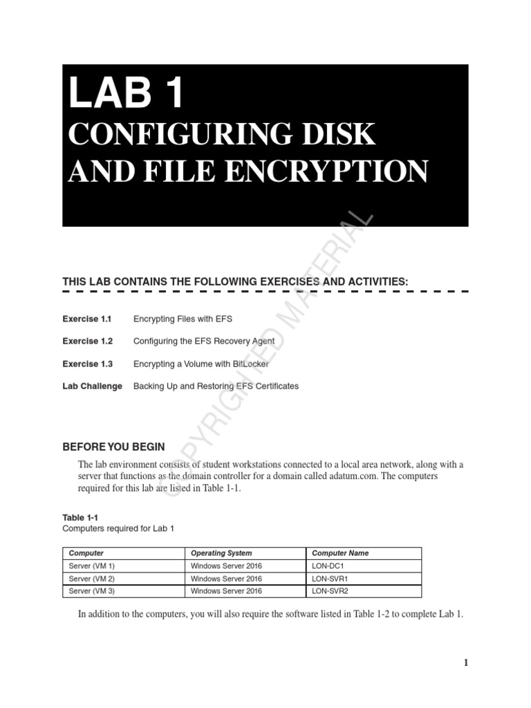 Disk and File Encryption Lab Guide | PDF | Group Policy | Computer File