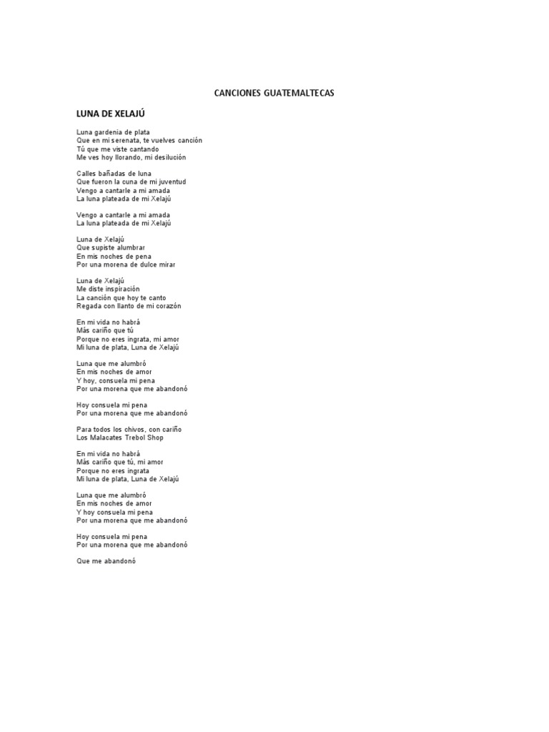 Canciones Guatemaltecas | PDF