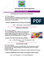 1 ARCHES Recovery College Jul-Aug-Sep Programme