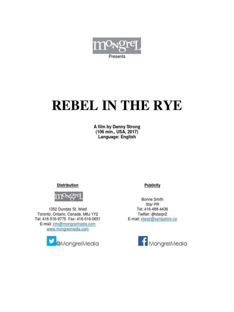 Media Publicwebassets Rebel+in+the+Rye+ +Press+Kit+ +Mongrel+Media ...