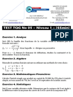 Test TQG - Niveau 1 - No 05