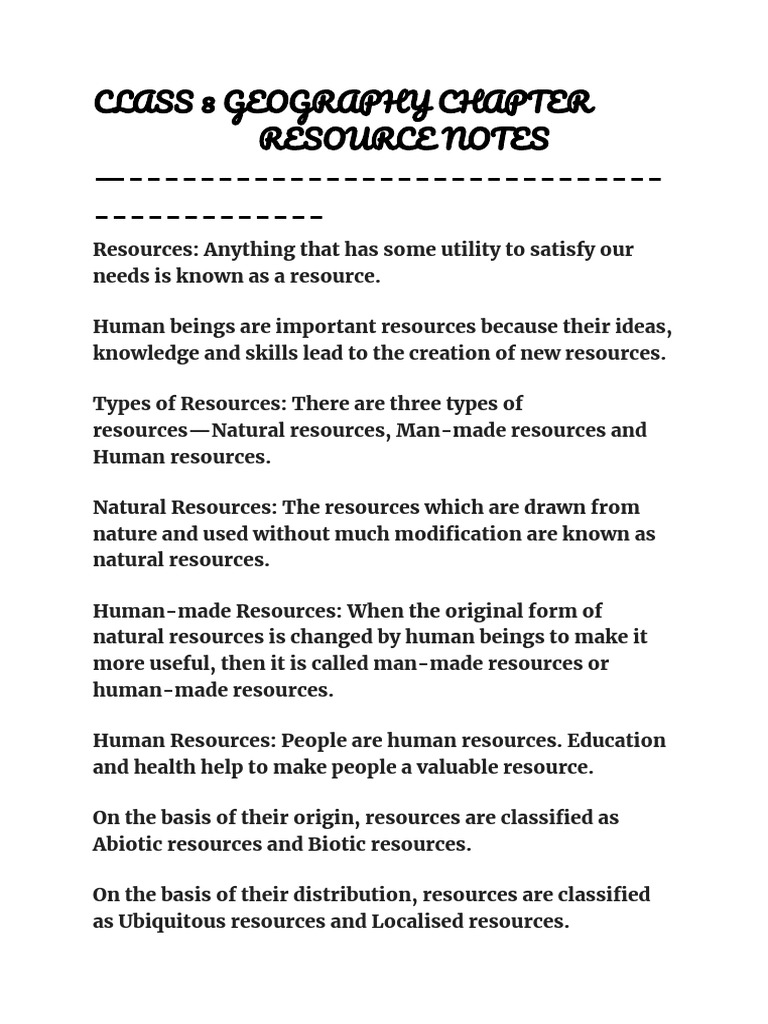 Class 8 geography chapter pdf resource ecosystem