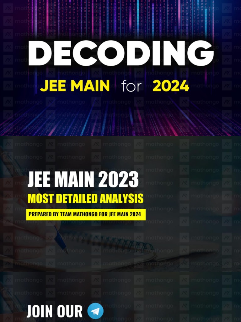 Decoding JEE Main For 2024 Most Detailed Analysis MathonGo PDF
