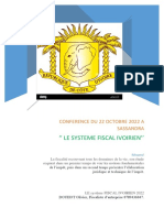 Conference Du 22 Octobre 2022 Sassandra Le Systeme Fiscal Ivoirien